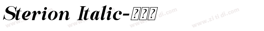 Sterion Italic字体转换 Sterion Italic字体转换